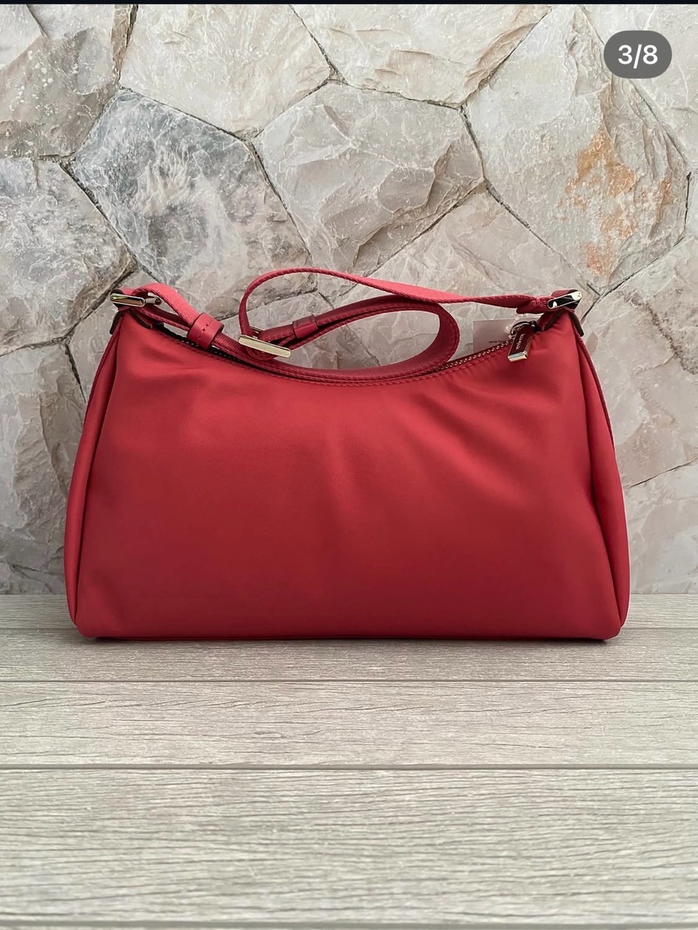 kate spade Carter Pink Nylon Shoulder Bag with Gold-Tone Hardware - Picture 6 of 7